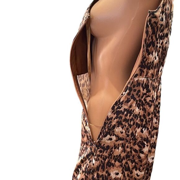 Chi Chi London Animal Print Slip Dress Size 8 - Picture 11 of 15